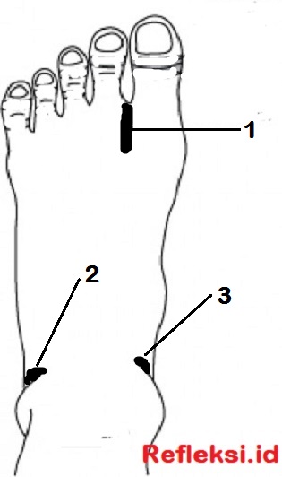 Refleksi demam di punggung kaki